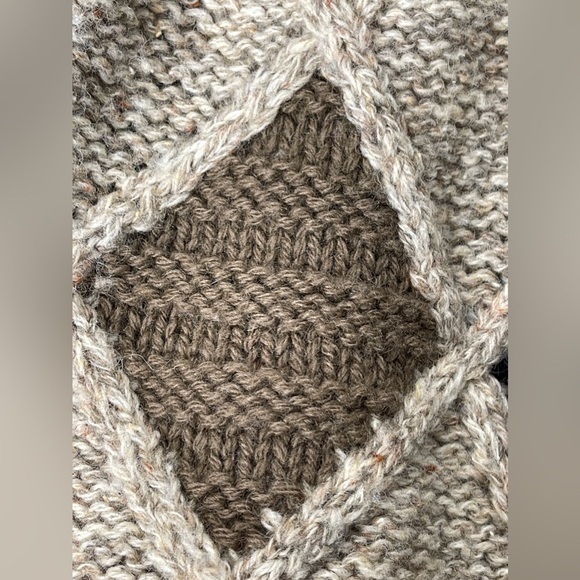 Boundary Waters Vintage 90 Streetwear Shetland Wool Diamond Knit Grandpa Sweater - Picture 8 of 8